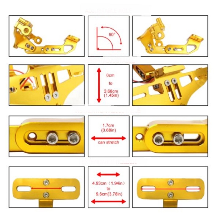 KATLANABİLİR ARKA PLAKALIK - LED IŞIKLI - CNC METAL - PARLAK RENKLER - MAVİ