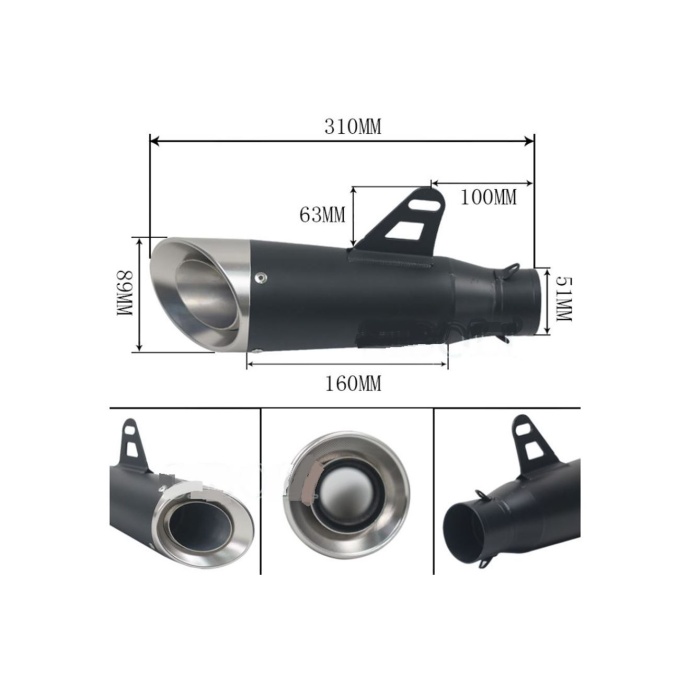 MOTORSIKLET PERFORMANS EGZOZ - ELYAFLI - SUSTURUCU - 30CM