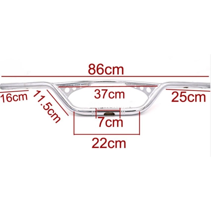HARLEY CHOPPER GIDON - 22MM - KROM