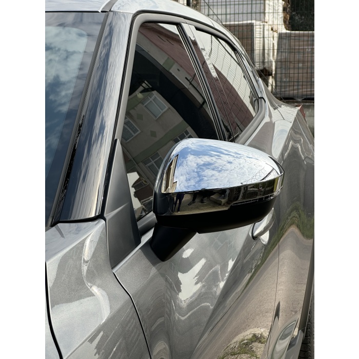 NISSAN JUKE YENI KASA F16 DIŞ AYNA KAPAK SET-AYNA ŞAPKASI - KROM
