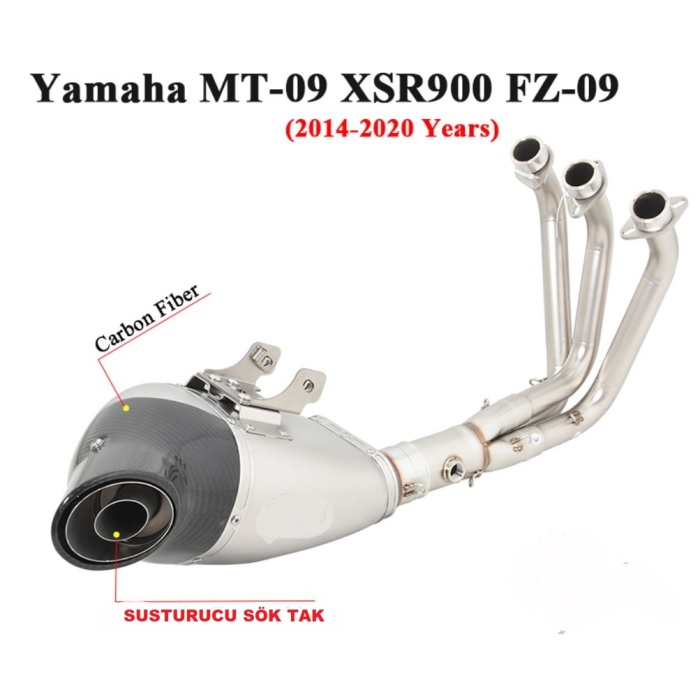 YAMAHA MT09 FZ09 XSR09 SET AKRAPOVIC SET - KARBON