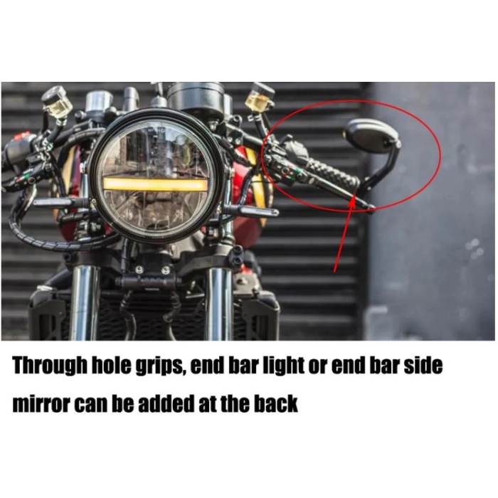 CHOPPER ELCİK - GERÇEK KAUÇUK - 22MM - AÇIK KAHVE