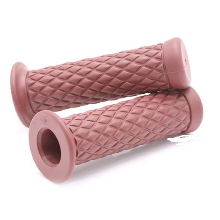 CHOPPER ELCİK - GERÇEK KAUÇUK - 22MM - BORDO RENK-UCU KAPALI
