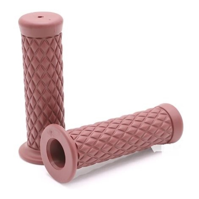 CHOPPER ELCİK - GERÇEK KAUÇUK - 22MM - BORDO RENK-UCU KAPALI