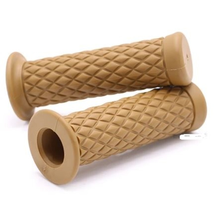 CHOPPER ELCİK - GERÇEK KAUÇUK - 22MM - KAHVE RENK-UCU KAPALI