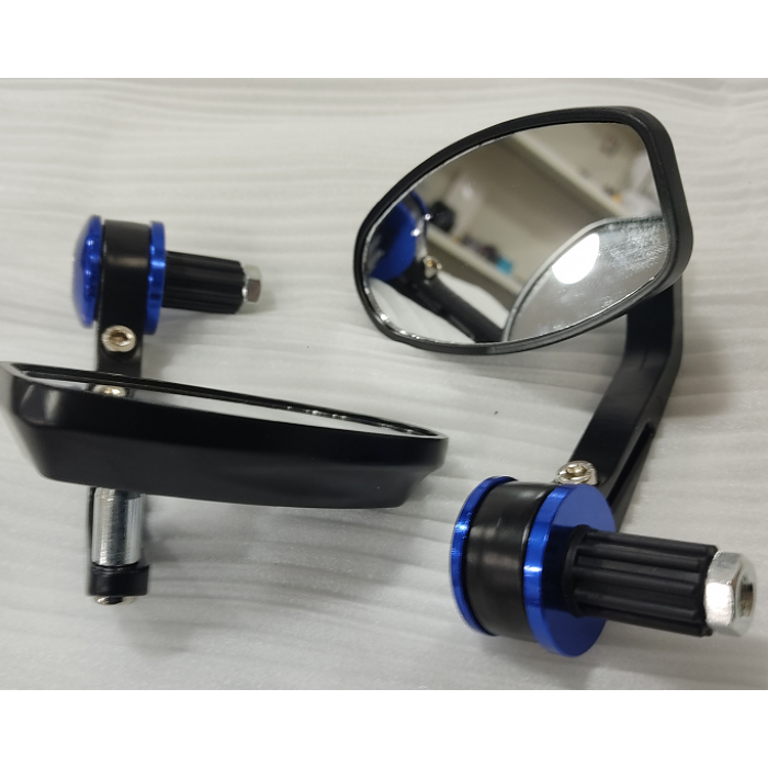 GİDON UCU UNIVERSAL SPOR CNC AYNA  - BEYAZ CAM - MAVİ