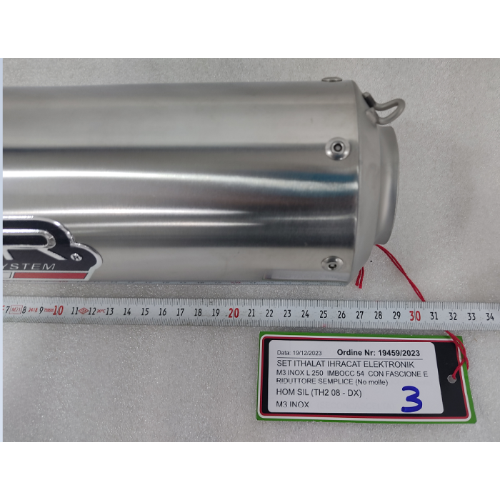 G.P.R M3 INOX L250  - PASLANMAZ ÇELİK - SUSTURUCULU - 28CM UZUNLUK