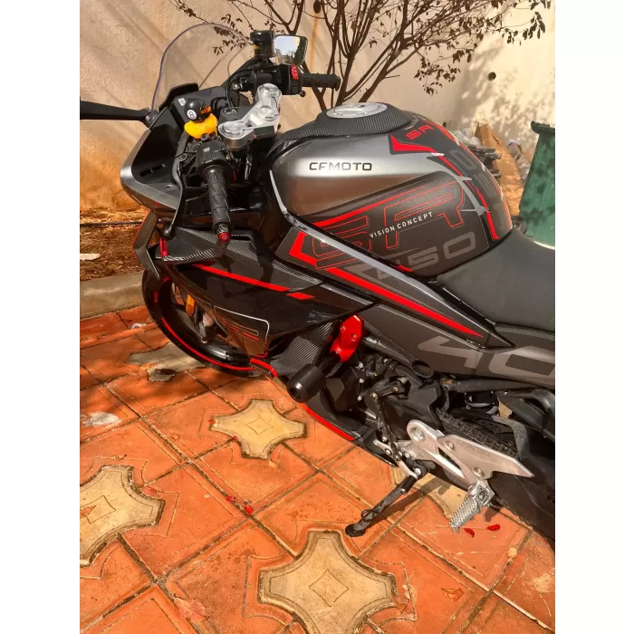 CFMOTO 450 SR YAN TAKOZ KORUMA SETİ KORUMA DEMİRİ - KOMPLE CNC - SİYAH
