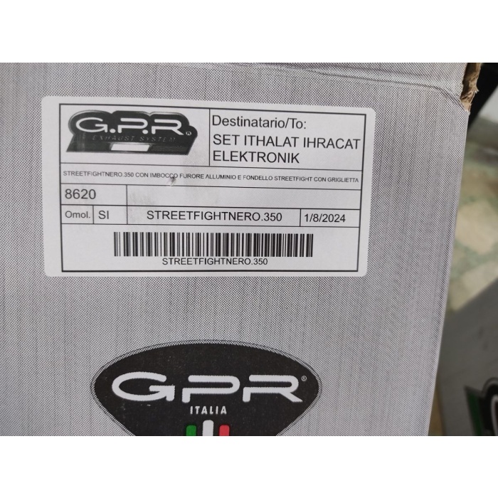 GPR ITALY STREET FIGHTER L350 ALLUMINIO - SIYAH RENK - SIFIR