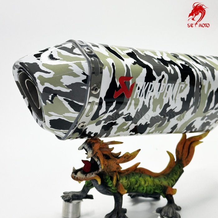 AKRAPOVIC EKSOZ - ÖZEL KAMUFLAJ DİZAYN - EMSALSİZ - SUSTURUCU