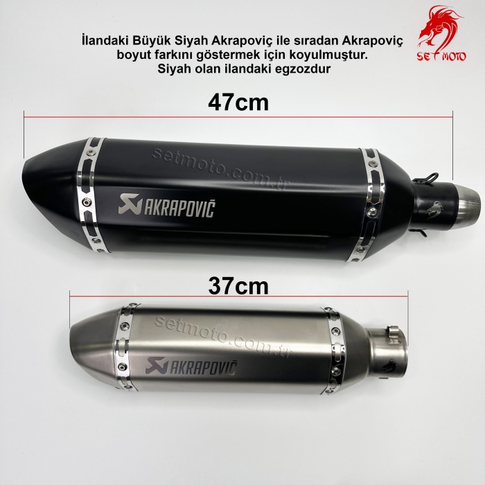 GENİŞ ÇAP AKREP - YÜKSEK CC İÇİN - ELYAFLI - SUSTURUCULU - 47CM