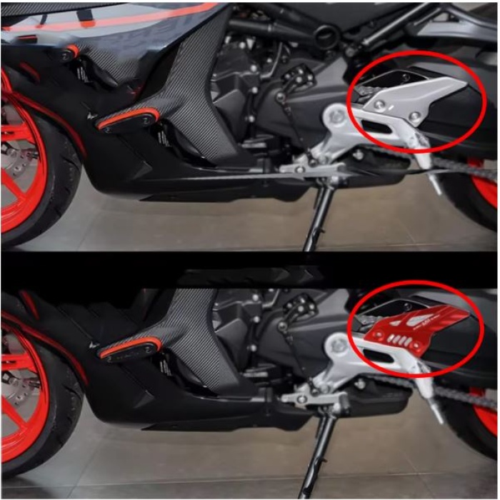 CFMOTO 450SR YAN CNC KAPAK - SİYAH