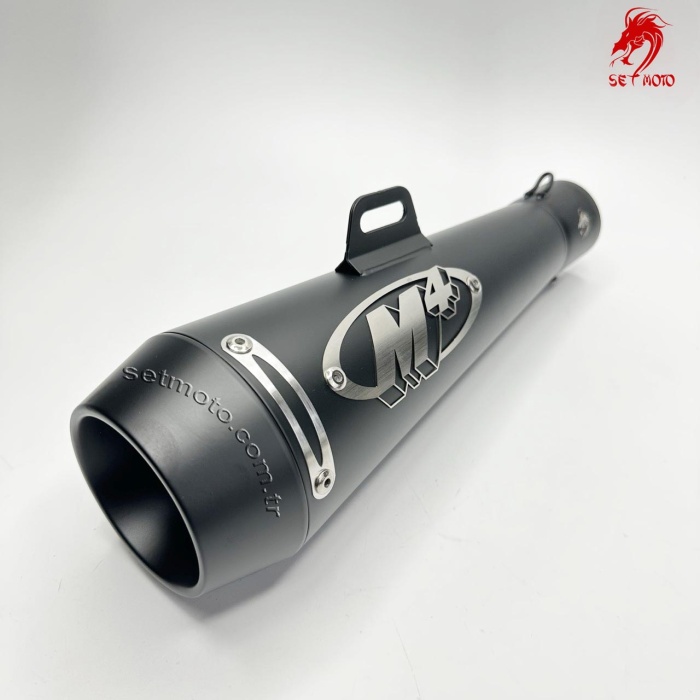 M4 TOK SES EFSANE EGZOS EKSOS EGZOST MOTOSİKLET - SUSTURUCULU  - SİYAH
