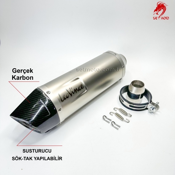 LeoVince LV ONE EVO Gerçek Karbon Tok sesli - susturuculu -