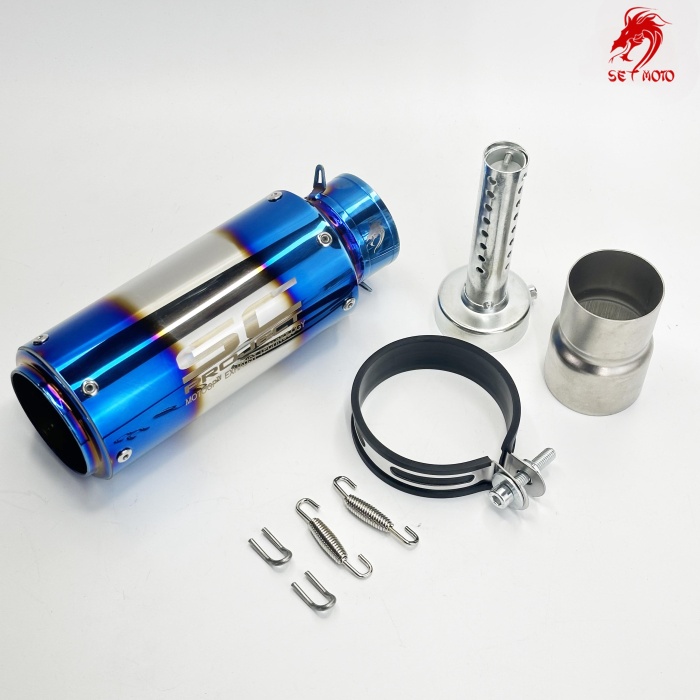 3 RENK RACING MOTORSIKLET EGZOZ   - 60MM GİRİŞLİ - YÜKSEK KALITE