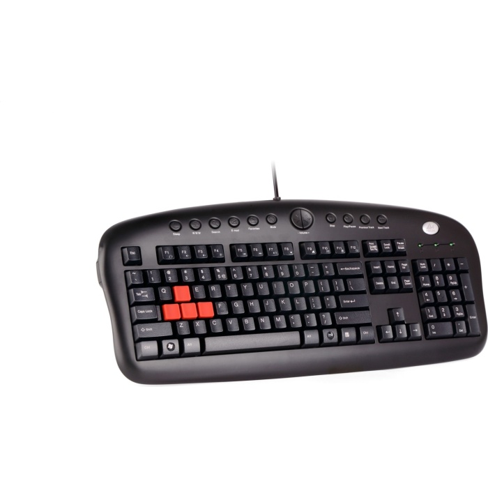 A4 Tech KB-28G Q Türkçe Multimedya Gamer Oyun Klavyesi (Kauçuk Tuşlar,Bileklikli)