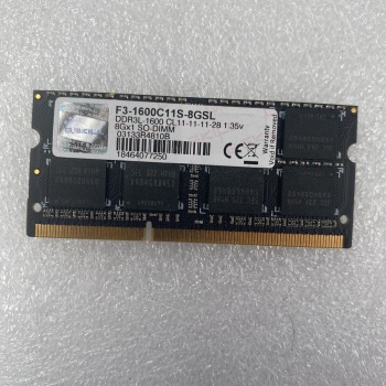 G.Skill 8GB (1x8GB) DDR3 1600MHz CL11 SO-DIMM Notebook Ram (F3-1600C11S-8GSL)