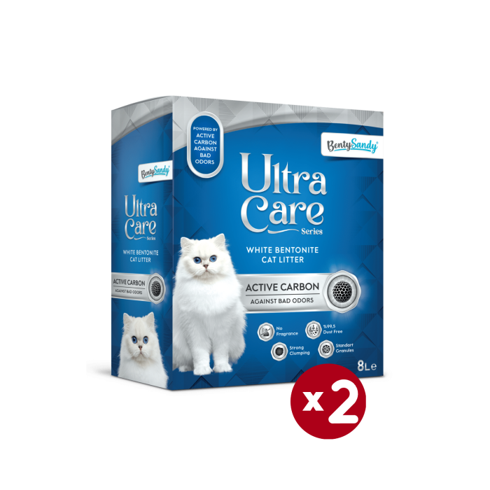 Ultra Care Series Aktif Karbonlu Kedi Kumu 8Lx2