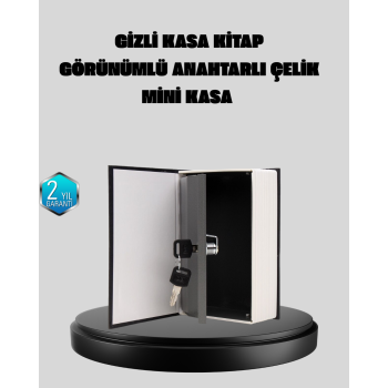 KESGİN MARKET ® Anahtarlı Gizli Kitap Kasa – Metal İç Yapı, Kamuflajlı Sözlük Tasarım