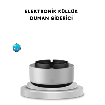 KESGİN MARKET ® Sigara Dumanı ve Koku Giderici Hava Temizleyici Küllük – 2 Katmanlı Filtreli, USB Şarjlı