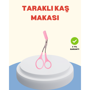 KESGİN MARKET ® Profesyonel Taraklı Kaş Makası – Evde ve Salon Kullanımına Uygun