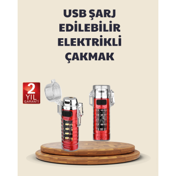 KESGİN MARKET ® Kamp ve Outdoor İçin Çok Amaçlı Çakarlı Elektronik Çakmak