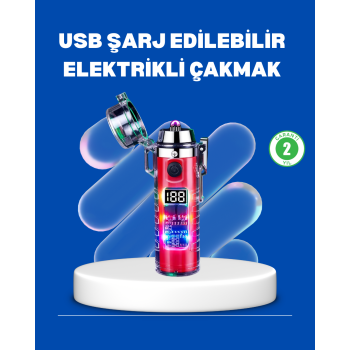 KESGİN MARKET ® Çok Fonksiyonlu Şarjlı LED Fenerli USB Çakmak