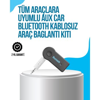 KESGİN MARKET ® Araç İçi Bluetooth AUX Müzik ve Telefon Görüşmesi Adaptörü