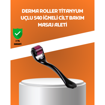 KESGİN MARKET ® 540 İğneli Titanyum Dermaroller Profesyonel Ev Tipi Cilt Yenileme Aparatı