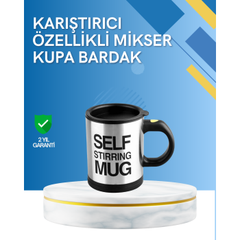 KESGİN MARKET ® Çift Katmanlı Termos Özellikli Karıştırma Motorlu Kupa