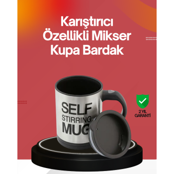 KESGİN MARKET ® Kendi Kendini Karıştıran Termos Kupa | Güçlü Motor ve Çift Katmanlı Isı Koruma