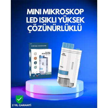 KESGİN MARKET ® PMMA Optik Lensli Kompakt Taşınabilir Mikroskop