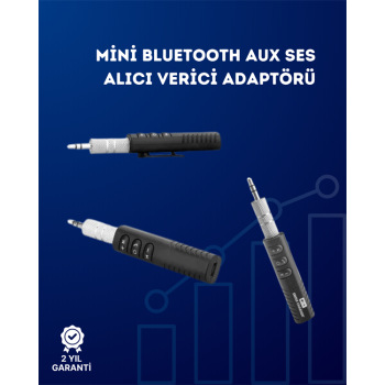 KESGİN MARKET ® Kablolu Hoparlör ve Kulaklıklar İçin Bluetooth Adaptör | Mini Boy, Klipsli, Taşınabilir