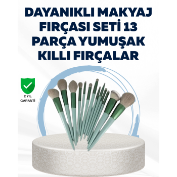 KESGİN MARKET ® Profesyonel Kullanıma Uygun 13 Parça Makyaj Fırçası Takımı Fiber Kıllı
