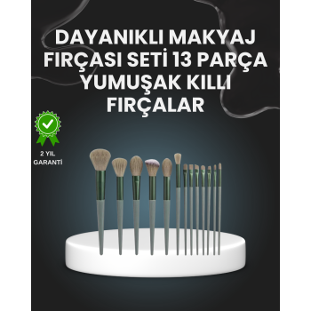 KESGİN MARKET ® 13lü Fiber Kıllı Yumuşak Makyaj Fırçası Seti Taşınabilir ve Ergonomik Tasarım