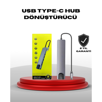 KESGİN MARKET ® 4K HDMI Çıkışlı, Gigabit Ethernetli USB‑C Çoklu Port Hub