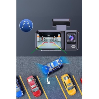 KESGİN MARKET ® Ön ve Arka Kameralı 2 İnç 1080P Full HD DVR Araç İçi Ekran