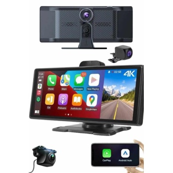 KESGİN MARKET ® Android ve İOS Uyumlu Ön Arka Çift Kameralı Araç Ekranı Dokunmatik CarPlay