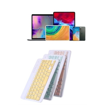 KESGİN MARKET ® Android ve İOS Uyumlu Bluetooth Kablosuz Türkçe Q Klavye Renkli