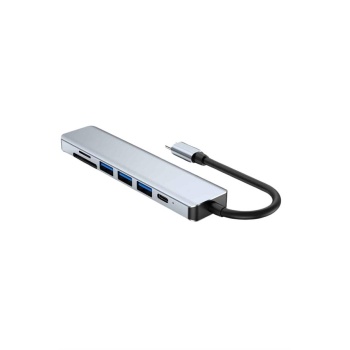 KESGİN MARKET ® 8 Portlu Macbook Çevirici Type C Hub  SD TF USB Çoğaltıcı Ethernet