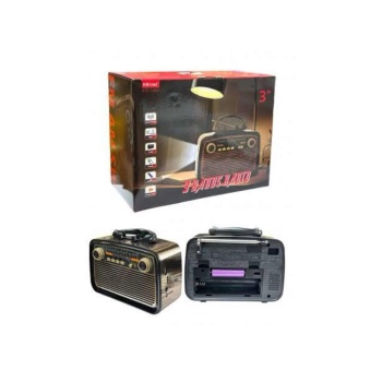 KESGİN MARKET ® Müzik Kutusu Bluetooth Bağlantılı El Fenerli Nostaljik Tasarım Radyo