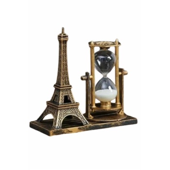 KESGİN MARKET ® Masa Biblosu Dekoratif Süs Kum Saati Eyfel Kulesi Hediyelik Kum Saati
