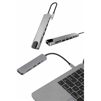 KESGİN MARKET ® Çevirici Dönüştürücü Adaptör Macbook 3 In 1 Type-C To Hdmı USB 3.0