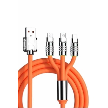 KESGİN MARKET ® Android ve İOS Uyumlu 180 Derece Type-c Şarj Kablosu