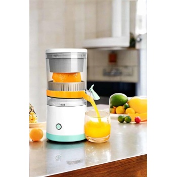 KESGİN MARKET ® Katı Meyve Sıkacağı Taşınabilir USB Şarjlı Pratik Paslanmaz Çelik Bıçaklı