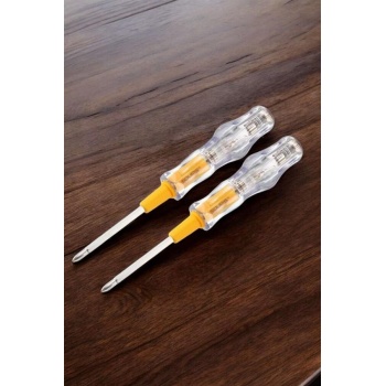 KESGİN MARKET ® Kontrol Kalemi Nikel Kaplama Çift Başlıklı Test Cihazı