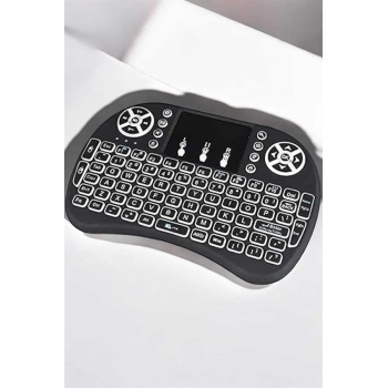 KESGİN MARKET ® Işıklı Kablosuz Mini Q Klavye Tüm Cihazlara Uyumlu