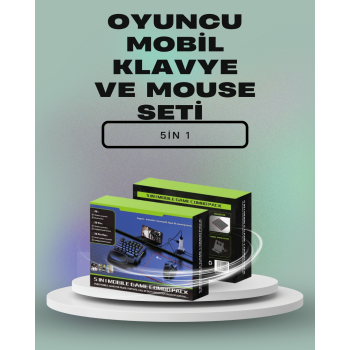 KESGİN MARKET ® Mobil Oyunlar için Klavye, Mouse ve Dönüştürücü Seti