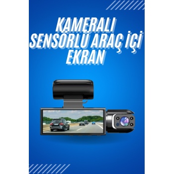 KESGİN MARKET ® Araç İçi Full Hd Kamera Ön ve Arka Kameralı Ekranlı Araç Kamerası