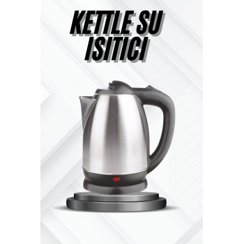 KESGİN MARKET ® Kettle Su Isıtıcı C F Priz Uyumlu 220 - 240 V Paslanmaz Çelik Kablolu